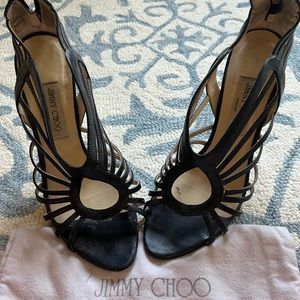 Jimmy Choo Black Strappy Heals